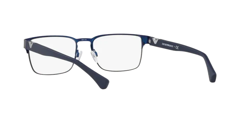 Emporio Armani Uomo EA1027 3100 Montature da vista Metallo Blu Trasparente Squadrata Normale miniatura 3
