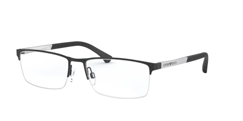 Emporio Armani Uomo EA1041 3094 Montature da vista Metallo Nero Trasparente Squadrata Normale