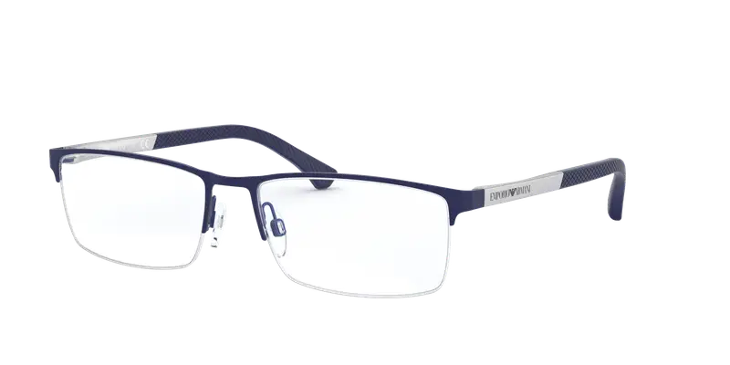 Emporio Armani Uomo EA1041 3131 Montature da vista Metallo Blu Trasparente Squadrata Normale