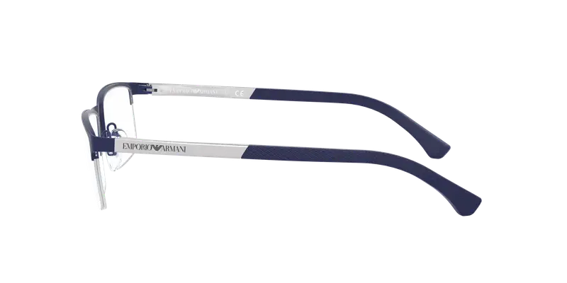 Emporio Armani Uomo EA1041 3131 Montature da vista Metallo Blu Trasparente Squadrata Normale miniatura 2