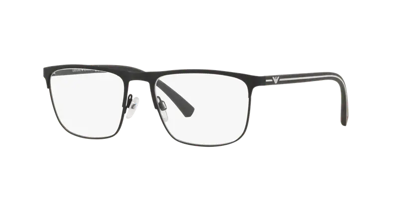 Emporio Armani Uomo EA1079 3094 Montature da vista Metallo Nero Trasparente Squadrata Normale