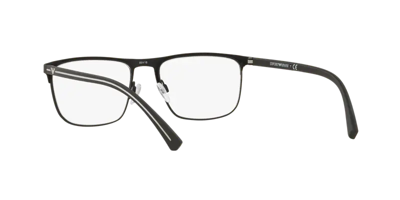 Emporio Armani Uomo EA1079 3094 Montature da vista Metallo Nero Trasparente Squadrata Normale miniatura 3