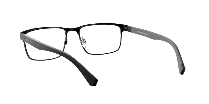 Emporio Armani Uomo EA1105 3014 Montature da vista Metallo Nero Trasparente Squadrata Normale miniatura 3