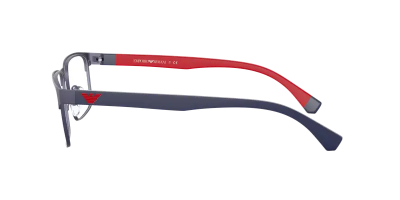 Emporio Armani Uomo EA1105 3092 Montature da vista Metallo Blu Trasparente Squadrata Normale miniatura 2