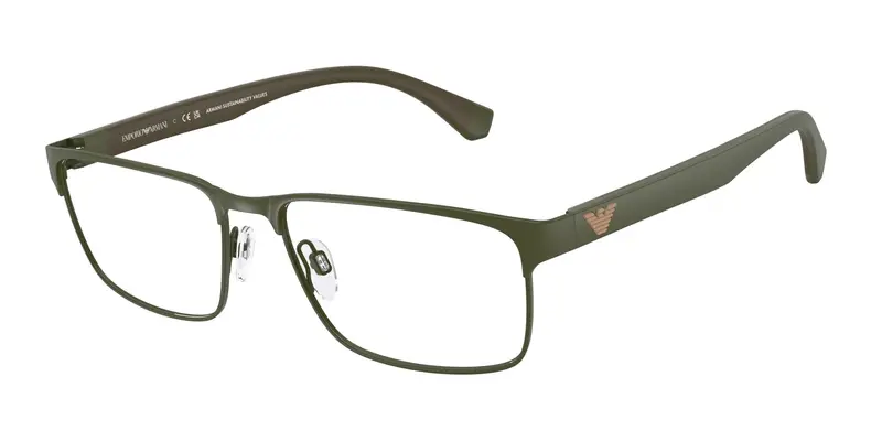 Emporio Armani Uomo EA1105  3388 Montature da vista Metallo Verde Trasparente Squadrata Normale