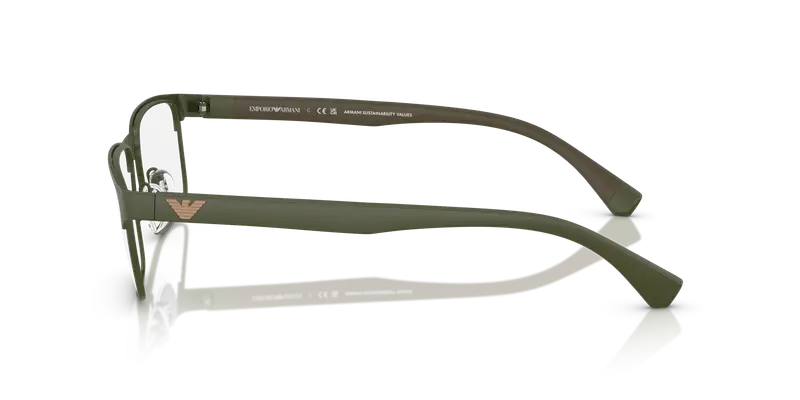 Emporio Armani Uomo EA1105 3388 Montature da vista Metallo Verde Trasparente Squadrata Normale miniatura 3