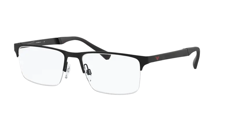 Emporio Armani Uomo EA1110D  3175 Montature da vista Metallo Nero Trasparente Squadrata Normale