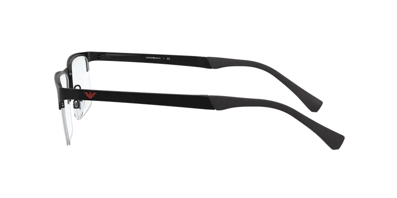 Emporio Armani Uomo EA1110D 3175 Montature da vista Metallo Nero Trasparente Squadrata Normale miniatura 2