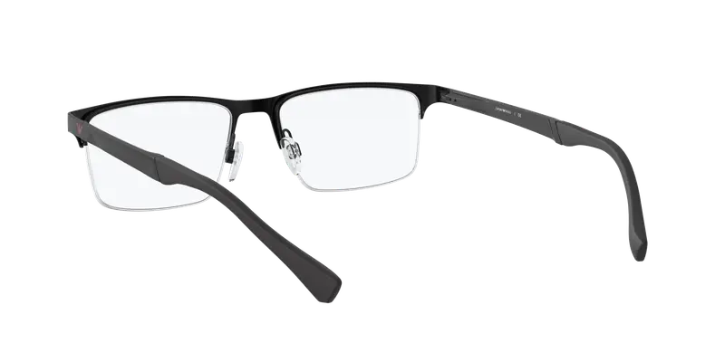 Emporio Armani Uomo EA1110D 3175 Montature da vista Metallo Nero Trasparente Squadrata Normale miniatura 3