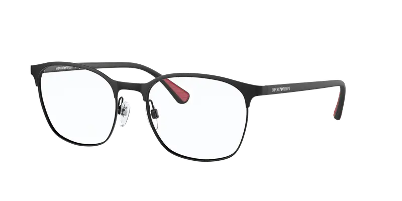 Emporio Armani Uomo EA1114  3001 Montature da vista Metallo Nero Trasparente Rotonda Normale