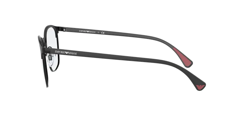 Emporio Armani Uomo EA1114 3001 Montature da vista Metallo Nero Trasparente Rotonda Normale miniatura 2