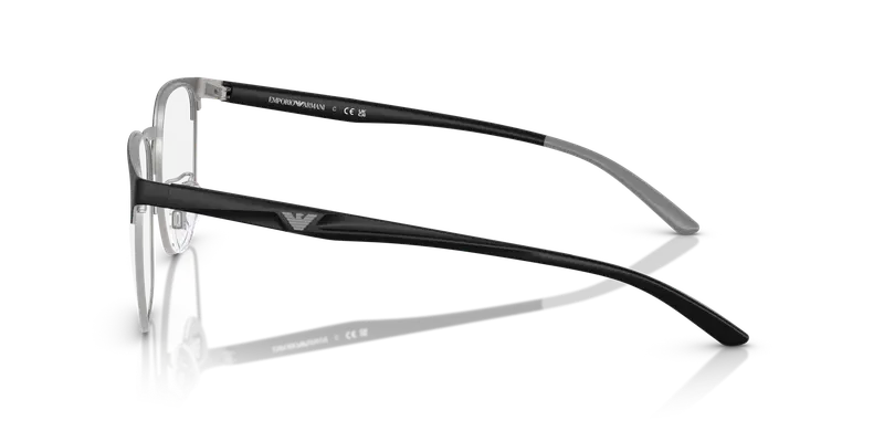 Emporio Armani Uomo EA1135D 3051 Montature da vista Metallo Nero Trasparente Pillow Normale miniatura 3
