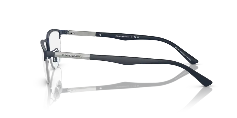 Emporio Armani Uomo EA1142 3018 Montature da vista Metallo Blu Trasparente Pillow Normale miniatura 3