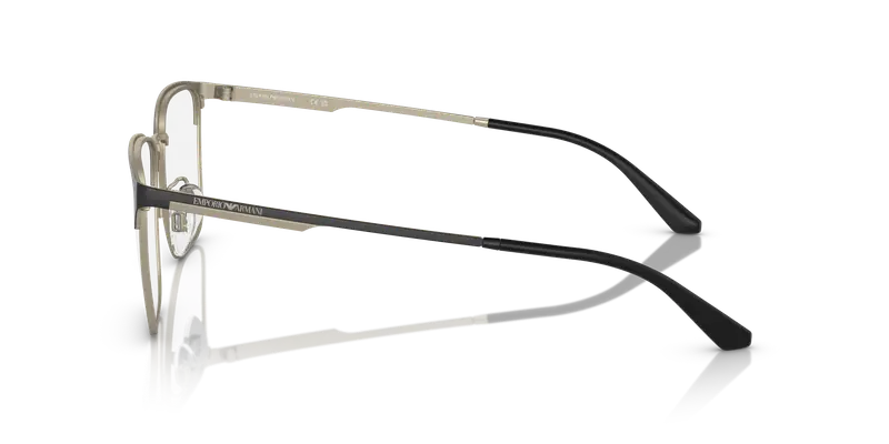 Emporio Armani Uomo EA1146D 3001 Montature da vista Metallo Nero Trasparente Pillow Normale miniatura 3