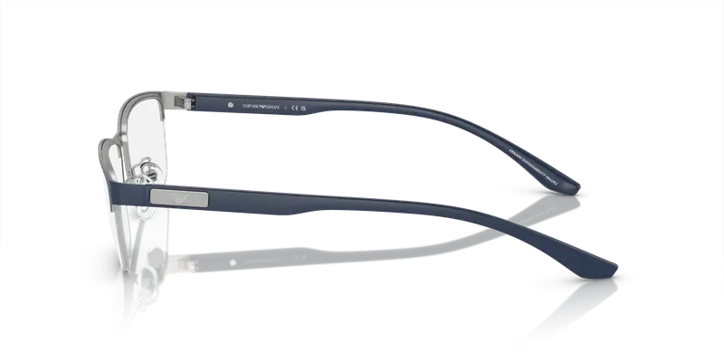 Emporio Armani Uomo EA1147 3368 Montature da vista Metallo Blu Trasparente Pillow Normale miniatura 3