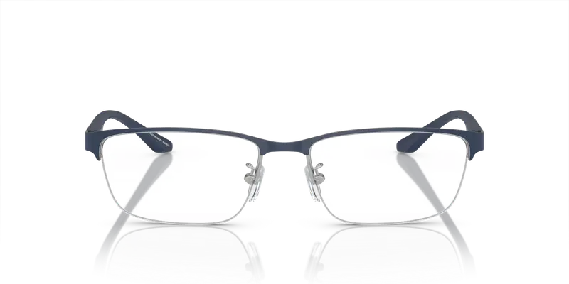 Emporio Armani Uomo EA1147 3368 Montature da vista Metallo Blu Trasparente Pillow Normale miniatura 2