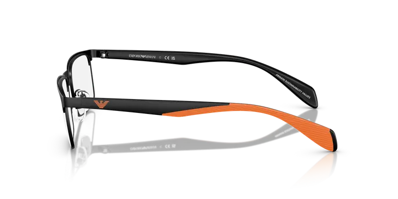 Emporio Armani Uomo EA1149 3226 Montature da vista Metallo Nero Trasparente Squadrata Normale miniatura 3