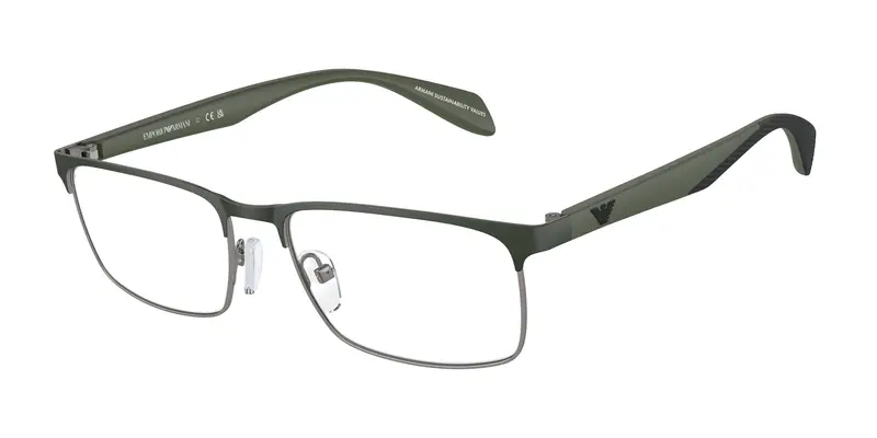 Emporio Armani Uomo EA1149 3367 Montature da vista Metallo Verde Trasparente Squadrata Normale