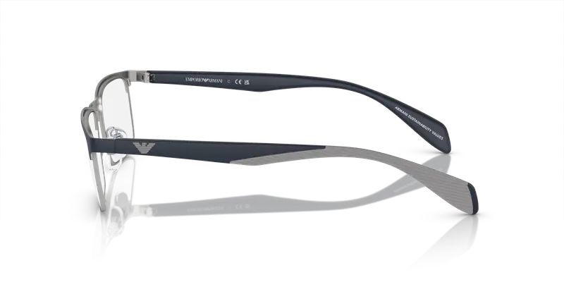 Emporio Armani Uomo EA1149 3368 Montature da vista Metallo Argento Trasparente Squadrata Normale miniatura 3