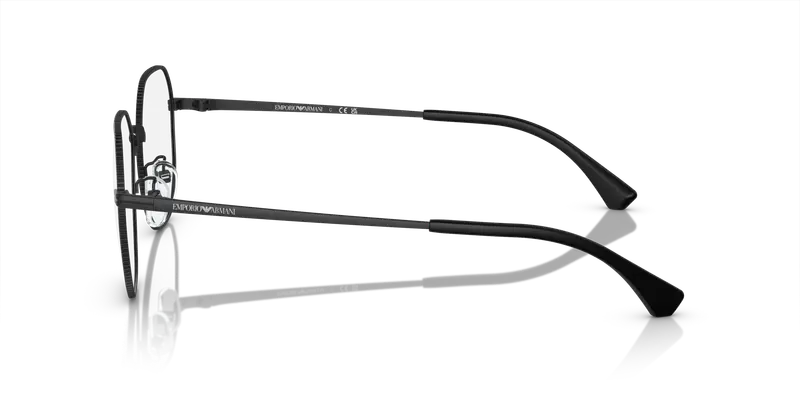 Emporio Armani Uomo EA1154D 3001 Montature da vista Metallo Nero Trasparente Rotonda Normale miniatura 3