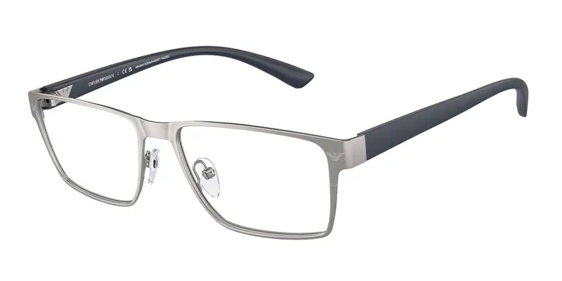 Emporio Armani Uomo EA1157 3003 Montature da vista Metallo Grigio Trasparente Squadrata Normale