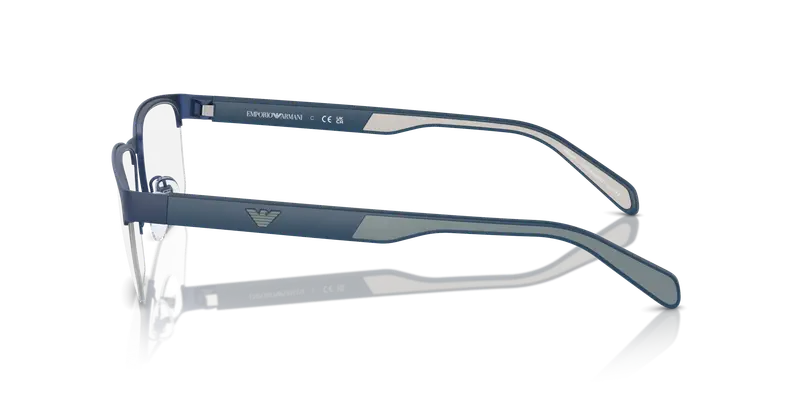 Emporio Armani Uomo EA1162 3050 Montature da vista Metallo Blu Trasparente Geometrica Normale miniatura 3