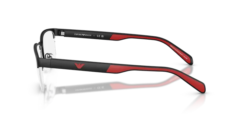 Emporio Armani Uomo EA1162 3085 Montature da vista Metallo Nero Trasparente Geometrica Normale miniatura 3