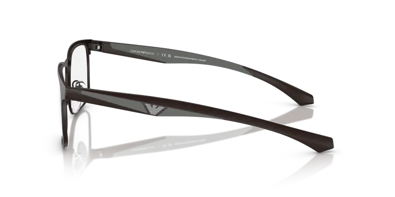 Emporio Armani Uomo EA1163 3390 Montature da vista Metallo Marrone Trasparente Squadrata Normale miniatura 3