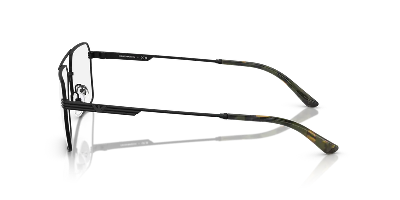 Emporio Armani Uomo EA1166 3001 Montature da vista Metallo Nero Trasparente Squadrata Normale miniatura 3