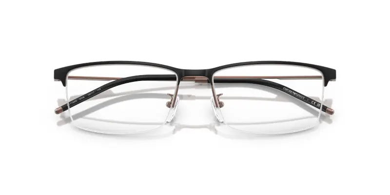 Uomo EA1168D 3006 Montature da vista Metallo Nero Trasparente Squadrata Normale miniatura 2