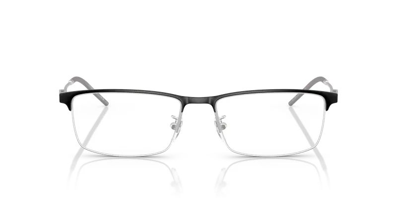 Emporio Armani Uomo EA1168D 3061 Montature da vista Metallo Nero Trasparente Squadrata Normale miniatura 2