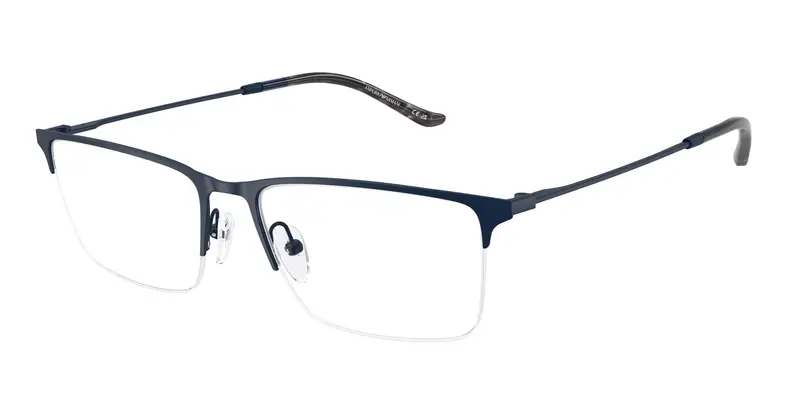 Emporio Armani Uomo EA1171 3018 Montature da vista Metallo Blu Trasparente Squadrata Normale