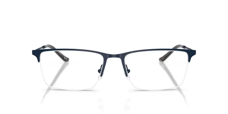 Emporio Armani Uomo EA1171 3018 Montature da vista Metallo Blu Trasparente Squadrata Normale miniatura 2