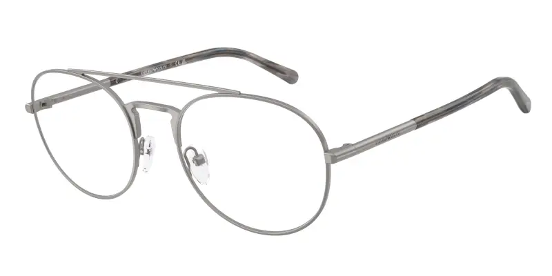 Uomo EA1178 3003 Montature da vista Metallo Grigio Trasparente Pilot Normale