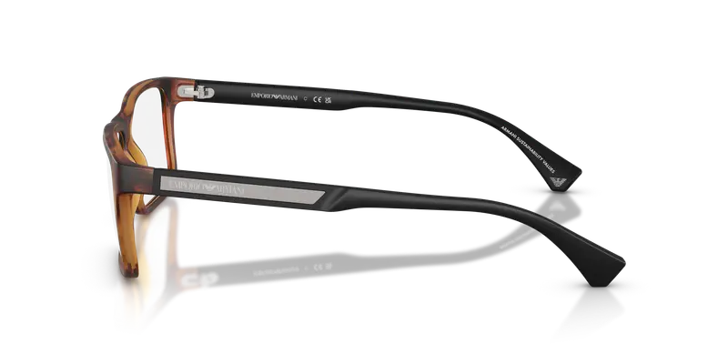 Emporio Armani Uomo EA3038 5002 Montature da vista Peek Tartaruga Trasparente Squadrata Normale miniatura 3