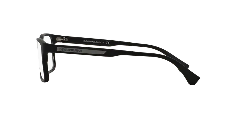 Emporio Armani Uomo EA3038 5063 Montature da vista Peek Nero Trasparente Squadrata Normale miniatura 2