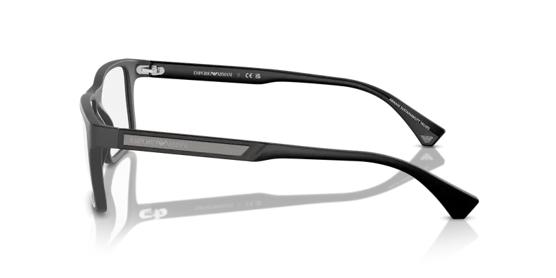 Emporio Armani Uomo EA3038 5126 Montature da vista Peek Grigio Trasparente Squadrata Normale miniatura 3