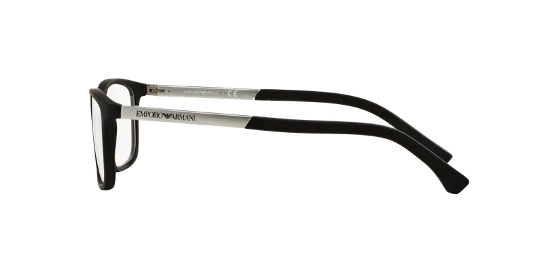 Emporio Armani Uomo EA3069 5063 Montature da vista Iniettato Nero Trasparente Squadrata Normale miniatura 2