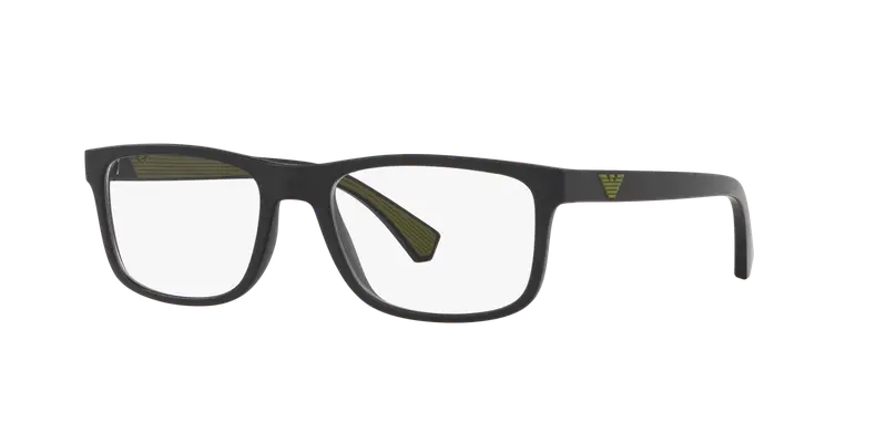 Emporio Armani Uomo EA3147  5042 Montature da vista Iniettato Nero  Squadrata