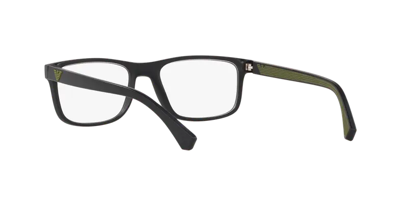 Emporio Armani Uomo EA3147 5042 Montature da vista Iniettato Nero Squadrata miniatura 3