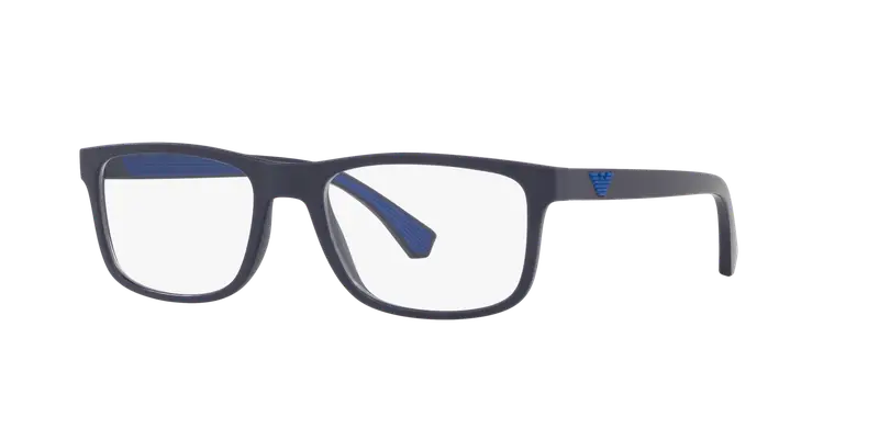 Emporio Armani Uomo EA3147 5754 Montature da vista Iniettato Blu Trasparente Squadrata Normale