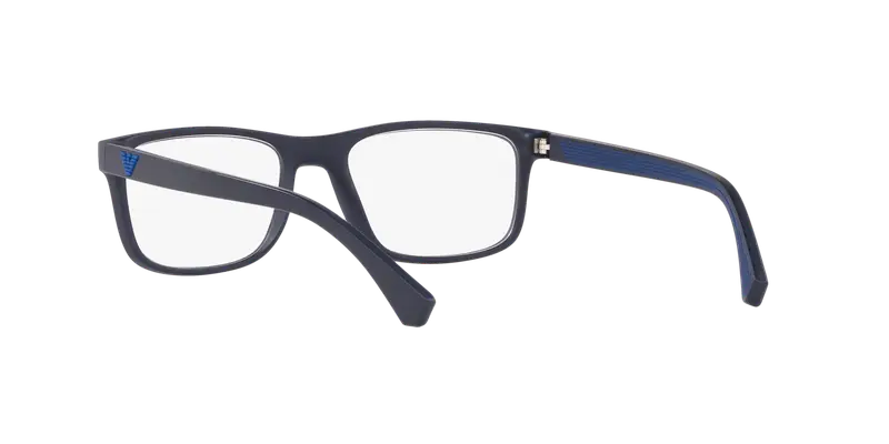 Emporio Armani Uomo EA3147 5754 Montature da vista Iniettato Blu Trasparente Squadrata Normale miniatura 3