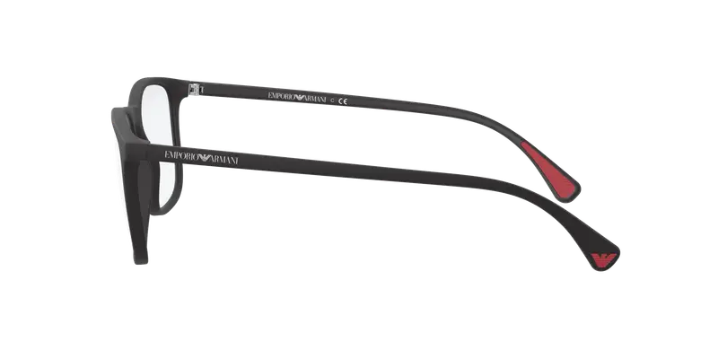 Emporio Armani Uomo EA3177 5042 Montature da vista Plastica Nero-opaco Squadrata miniatura 2