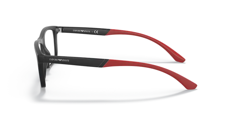 Emporio Armani Uomo EA3187 5042 Montature da vista Plastica Nero-opaco Squadrata miniatura 3