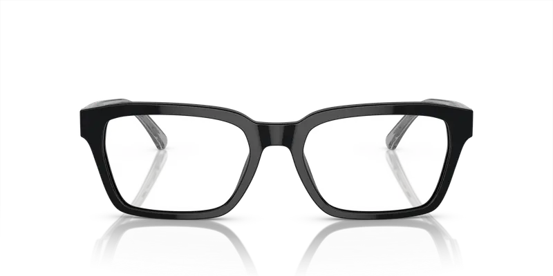 Emporio Armani Uomo EA3192 5378 Montature da vista Acetato Nero Trasparente Squadrata Normale miniatura 2