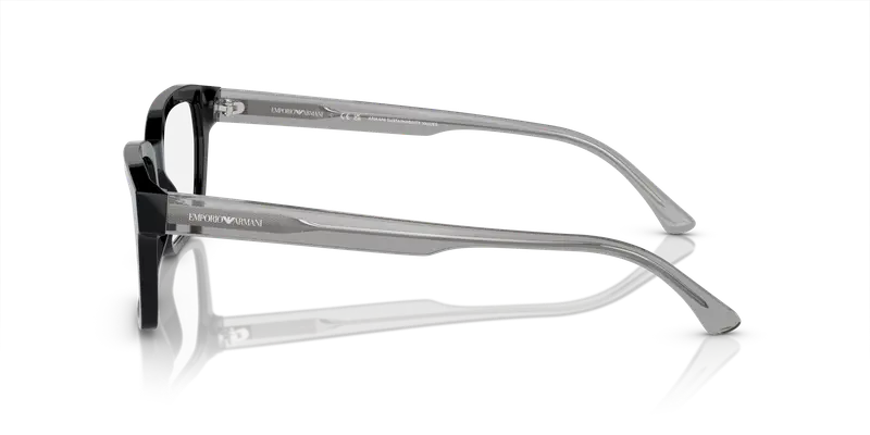 Emporio Armani Uomo EA3192 5378 Montature da vista Acetato Nero Trasparente Squadrata Normale miniatura 3