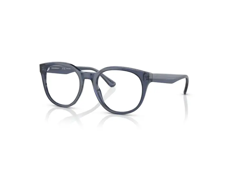 Emporio Armani Uomo EA3207 5072 Montature da vista Acetato Blu Trasparente Pantos Normale