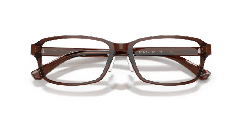 Uomo EA3215D 5307 Montature da vista Acetato Marrone Trasparente Pillow Normale miniatura 2