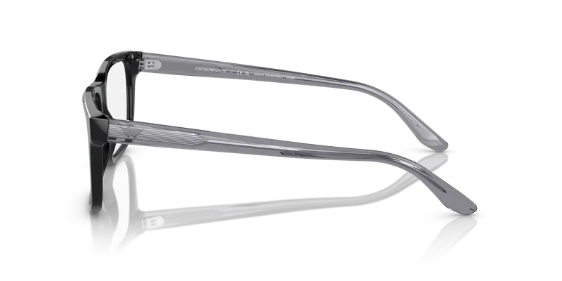 Emporio Armani Uomo EA3218 5017 Montature da vista Acetato Nero Trasparente Squadrata Normale miniatura 3