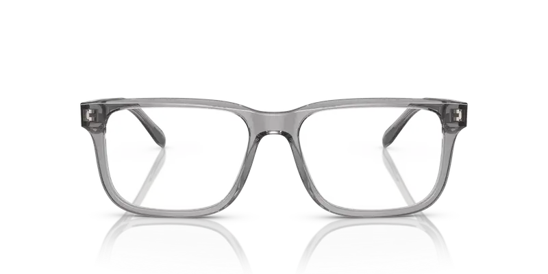 Emporio Armani Uomo EA3218 5075 Montature da vista Acetato Grigio Trasparente Squadrata Normale miniatura 2